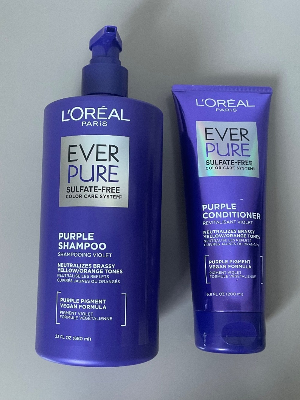 Loreal Paris Ever pure set shampoo & a conditioner NWT